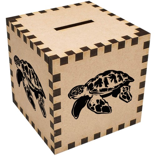 Sea turtle side view - side, money
