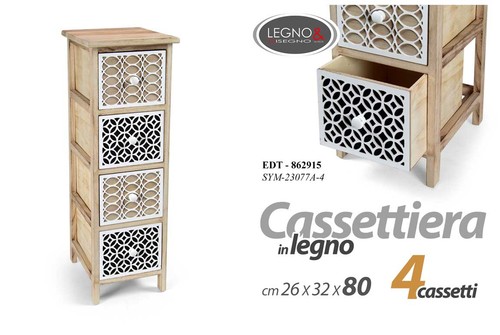 Cassettiera slim salvaspazio - cassettiera,