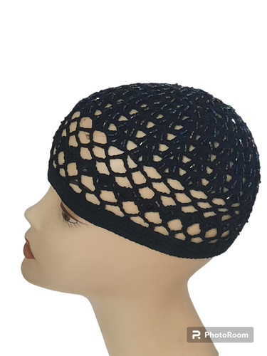 Cappello papalina con strass - con,