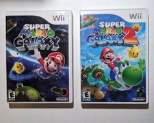 Nintendo Wii - Super Mario Galaxy 1 e 2 Bundle CIB completo con manuale