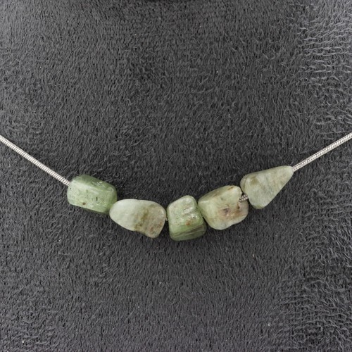 Collana perle apatite - 5, verde