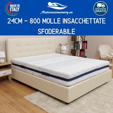 Materasso con molle insacchettate SPRING 3D alto 24 cm Sfoderabile