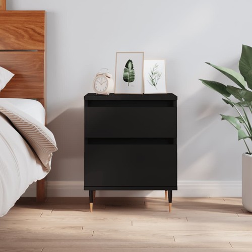 Vidaxl comodino nero 40x35x50 - comodino,