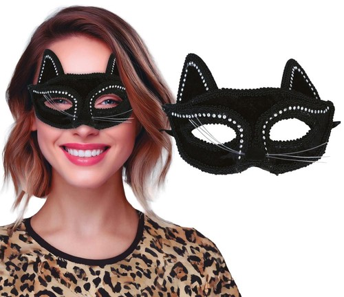 Maschera gatto nero mezzo - , viso