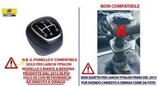Pomello leva cambio COMPATIBILE con LANCIA YPSILON Y BENZINA 5 Marce dal 2015