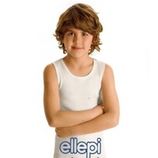 3 pezzi Canotta bambino caldo cotone Ellepi art. 8222 solo 3 12 14 anni