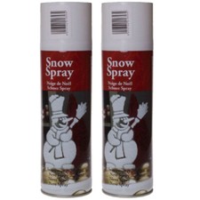 Kit 2 Bombolette Neve Spray da 600 ml per Alberi di Natale ed Oggetti Natalizi