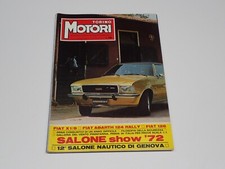 TORINO MOTORI N° 122 DEL 1972 FIAT 124 ABARTH RALLY FIAT X1/9 FIAT 126 FORD