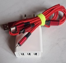 Caricabatteria 3 uscite + Cavetto di ricarica tripla uscita 1m (rif.49)