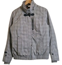 Quechua Explorer Giacca Invernale Imbottita Grigio Check Cappuccio Zip Cappotto Taglia L Uomo 