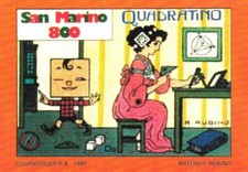 [MD1824] CPM - FUMETTI ANTONIO RUBINO QUADRATINO CON ANNULLO - NV