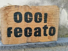 vecchio cartello tabella commerciale macelleria oggi fegato