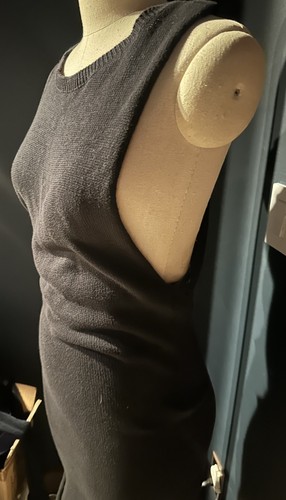 Abito diviso nero maglia - abito,