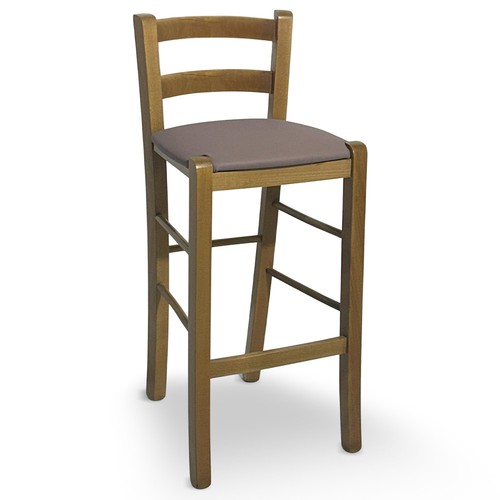 Sgabello legno noce chiaro - in,
