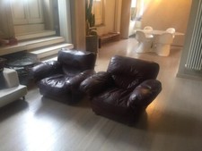 Divano e due poltrone di Tito Agnoli per Poltrona Frau, modello Poppy  del 1974