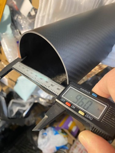 Tubo fibra carbonio 100mm - di,