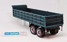 # 1/43 SEMIRIMORCHIO a 2 ASSI CASSONE DA CAVA by BATTAX adatto x motrici IXO #