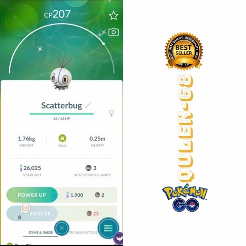 Pokémon shiny scatterbug - go,