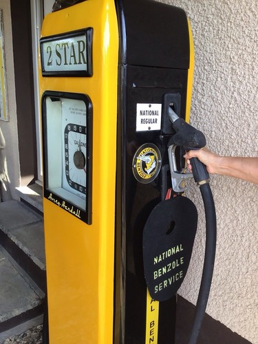 Vintage petrol pump - pump,