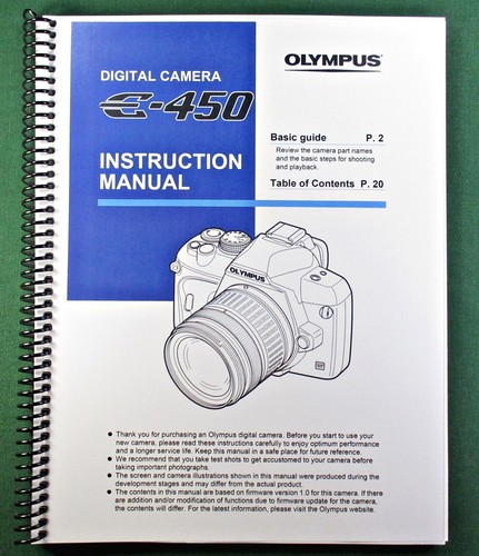 Olympus 450 manuale - olympus, e-450