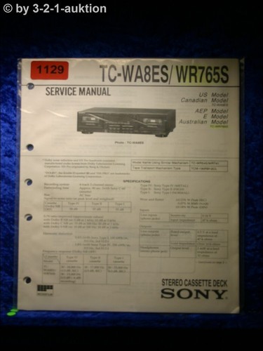Manuale servizio sony - manuale, di