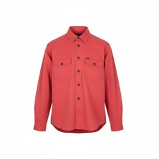 Ralph Lauren Uomo Camicia M Rosso Sbiadito Classico Fit Aperto a Bottoni Tasche