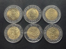moneta antica Repubblica Italiana Monete commemorative 500lire 6 monete