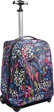 Trolley , Abstract Jungle, Blu, 2 in 1 Con Spallacci per Uso Zaino