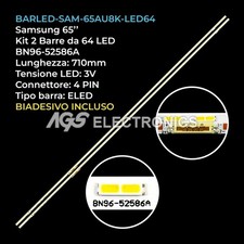 KIT 2 BARRE STRIP 64 LED TV