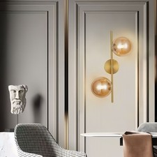 Applique Parete Moderna 2 Due Sfere Vetro Attacco 2xG9 Design Moderno IP20