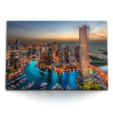 Quadro su tela 120x80 cm Dubai grattacielo crepuscolo città