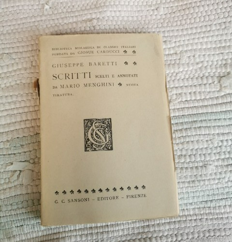 Giuseppe baretti scritti - giuseppe,