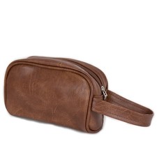 Pochette uomo da polso marrone