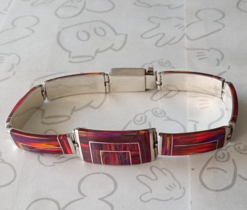 Bracciale pietra intarsiata - bracciale,