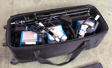 Valigia Morbida Trolley con 3 Proiettori Lente Fresnel tipo Arri con stativi