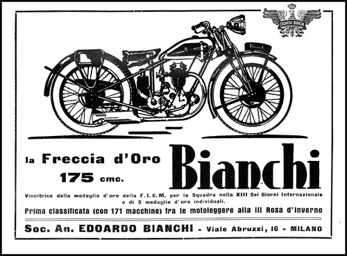 Pubblicita 1932 moto bianchi - 1932,