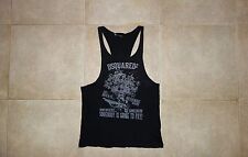 T-shirt singola Dsquared² D2 BUCK'S REVENGE cotone-lino canotta S 71NC075 SS/10 