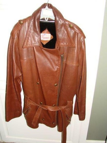 Giacca pelle marrone - giacca, di