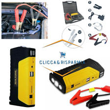 JUMP STARTER AVVIATORE AUTO FURGONE BATTERIA EMERGENZA BOOSTER CARICABATTERIA