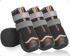 Impermeabili Scarpette Cane, Stivali per Cani Antiscivolo Con Cinturini Riflette