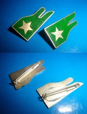 ESERCITO ITALIANO ALPINI Mostrine piccole metallo smaltato anni 60 Alpini