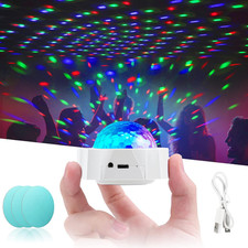 Luci Disco LED, 3 Colori RGB, Effetti Luce Musica Attivata, Palla Da Discoteca, 