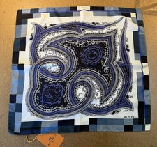 Sciarpa collo paisley blu e