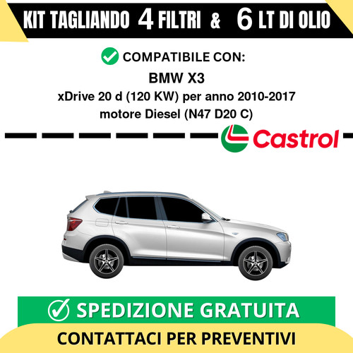 Tagliando per bmw xdrive20d - x3,