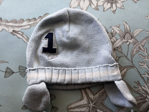 Cappello maglia blu bambino - blu,