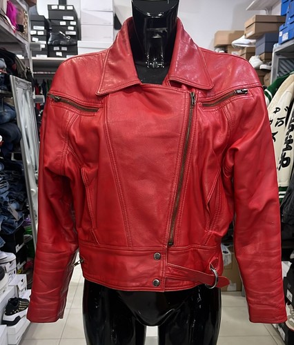 Giacca donna pelle rosso - pelle,