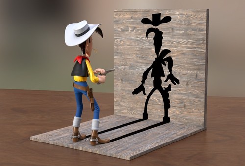 Lucky luke kit resina da - luke, 3d
