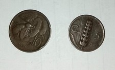 MONETE 5 CENT 1927 E 10 CENT 1921 VENDO 2 PEZZI IN BLOCCO