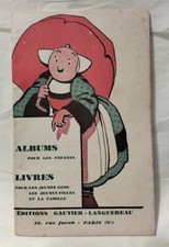 RARE CATALOGUE BD DES EDITIONS GAUTIER LANGUEREAU.1931. BÉCASSINE. NANE. SUZETTE