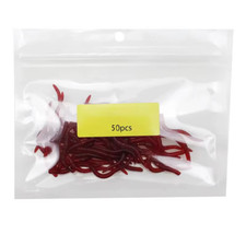 50/100 Pezzi Esca Flessibile BAR Orate di Mare Ver Sangue Pesca Da Ver Gomma